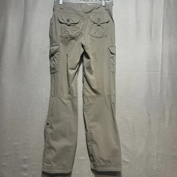 Kuhl Womens Hiking Pants Size 4 Regular Tan Cargo Roll Up Outdoor Utility Travel - Picture 10 of 10